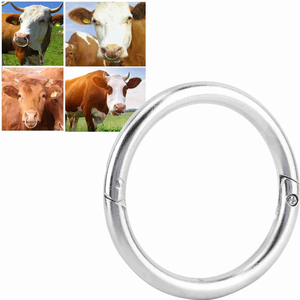Anneau de nez de taureau en acier inoxydable personnalisé de haute qualité avec couleur et marquage sur mesure pour usage vétérinaire obstétrical durable - Product Image 4