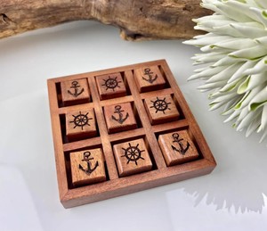 Wood Tic Tac Toe Cognitive Skill Building Strategic Thinking <b>Activity</b> Children Classroom Recreation Present - Product Image 1