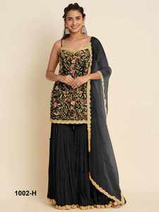 Shalwar Kameez de Invierno para Mujer, Georgette Pesado con Bordado Sarara, Ropa India Formal Sofisticada para Adultos, Ideal para Fiestas - Product Image 4