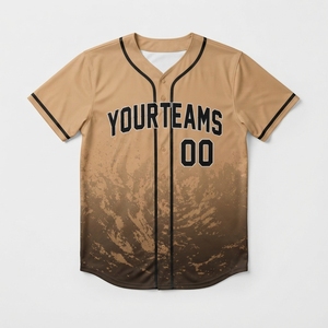 Custom Men's Baseball Jersey Camouflage Sublimated Short Sleeve Quick Dry Regular Fit Back Print Apparel - Product Image 5