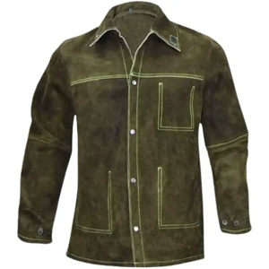 Veste de soudeur en cuir de vachette réfléchissant de haute qualité, résistante, pour travaux lourds, vêtements de sécurité industrielle pour la chaleur - Product Image 2