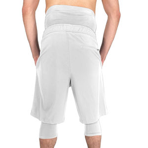 Shorts de bain personnalisés pour hommes, 100% coton, couleur unie, décontractés, séchage rapide, respirants, taille élastique, faible MOQ - Product Image 3