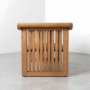 Mesa de Centro Moderna de Madera de Teca Sólida de Doble Capa con Listones para Proyectos Comerciales, Muebles para Jardín, Villa, Sala de Estar, Indonesia - Product Image 4