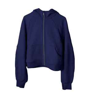 เสื้อฮู้ดซิปแขนยาวแบบใหม่ คุณภาพสูง ผ้าถักทั้งตัว สีพื้น สำหรับผู้หญิง เหมาะสำหรับฤดูร้อน - Product Image 4