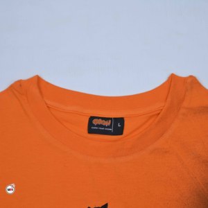 Best Quality <b>Mens</b> Orange Cartoon Gorilla Print Short Sleeve Cotton T-Shirt Regular Fit O-Neck Casual Style with Custom Design - Product Image 5