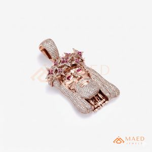 Collar con Colgante de Cabeza de Jesús de Moissanita Oro Rosa, Estilo Hip Hop Iced Out, Joyería de Lujo Personalizada para Hombres y Mujeres, Ofertas Premium de Nueva York - Product Image 5