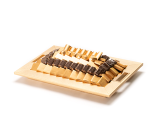 Plateau à chocolat en laiton élégant, rectangulaire, martelé, pour servir et organiser le chocolat, dernières nouveautés - Product Image 6