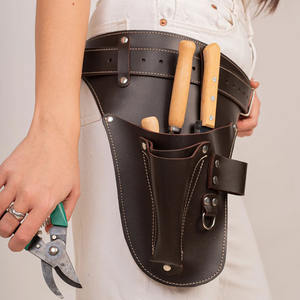 Cinturón de herramientas de floristería de cuero personalizado con logotipo, cinturón de trabajo ajustable para floristería, para hombres y mujeres, cinturón de herramientas profesional. - Product Image 6