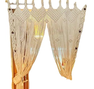 Macrame ม่านประตู macrame ม่านประตูฉากหลังแต่งงานขนาดใหญ่แขวนผนัง - Product Image 1
