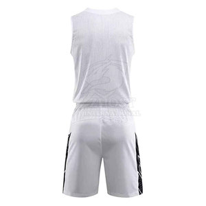 Conjunto de camiseta y pantalones cortos de baloncesto para hombres y jóvenes, uniforme de baloncesto con diseño personalizado al por mayor para equipos escolares - Product Image 3