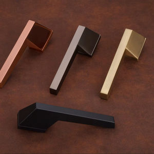 Manija de Puerta de Pasaje de Diseño Sencillo, Privacidad, Negra/Gris, para Baño, Juego de Cerradura de Alta Calidad para Muebles - Product Image 1