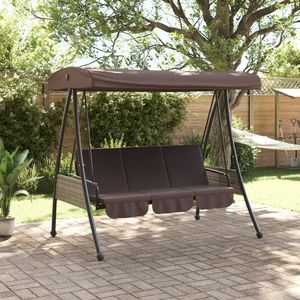 Banc balançoire de jardin marron café pour patio, mobilier d'extérieur parfait - Product Image 3