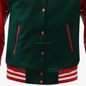 Vestes Letterman Varsity personnalisées de baseball pour hommes femmes corps en laine de haute qualité manches en cuir support chenille enduit de broderie - Product Image 5