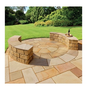 หินกรวดธรรมชาติสีน้ำตาลเหลืองผสม ทนทาน ขัดเงา รูปทรงสี่เหลี่ยมและรูปทรงตามสั่ง สำหรับทางเดินรถและลานกลางแจ้ง - Product Image 1