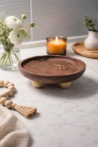 Wood Display Pedestal Platform Handmade Modern Polished <b>Table</b> <b>Riser</b> Decorative Cake Stand Counter Presentation Base Kitchen - Product Image 5
