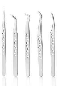 Pinzas con Recubrimiento de Plasma Duraderas para Extensiones de Pestañas y Reparación Electrónica, Anticorrosión, Antiestáticas, Herramientas de Belleza Multiusos - Product Image 6