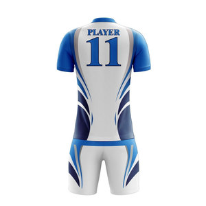 Service OEM Maillots de football pour hommes Respirants Séchage rapide 100% polyester Maille Impression numérique Logo personnalisé Col en V Manches courtes - Product Image 3