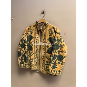 Women Short Velvet <b>Jacket</b> Handmade Floral Embroidery <b>Jacket</b> <b>Hippi</b> Style With Inside Cotton Lining <b>Jacket</b> For Winter Velvet - Product Image 3