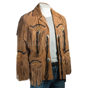 New Men's Fashion Custom Made Quality Most Selling Winter <b>Leather</b> Western Cowboy <b>Real</b> <b>Leather</b> <b>Jackets</b> - Product Image 3