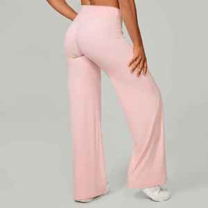 Women's <b>Flare</b> Yoga <b>Leggings</b> High Waist Gym Workout Pants Private Label Activewear Manufacturer - Product Image 4