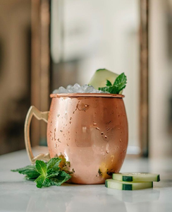 Tasses à Moscow Mule en cuivre Trynow, 16 oz, en cuivre pur, tasses à bière martelées, tasses de voyage avec poignée - Product Image 5