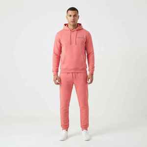 Survêtement personnalisé pour homme, couleur unie, coupe décontractée, longueur intégrale, avec cordon de serrage et poches, léger, anti-boulochage, design 2-en-1 - Product Image 1