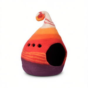Handmade Felt <b>Cat</b> Cave a Stylish Animal <b>Cage</b> for Your Feline Friend - Product Image 2