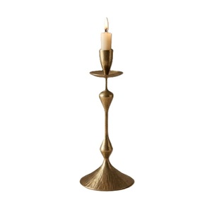 Juego de 2 Portavelas de Cobre Martillado Hechos a Mano, Soporte para Velas Cónicas, Dorado, Metálico, Decorativo, Ideal para Regalo, A menudo Empaquetado - Product Image 5