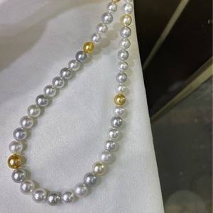 Collier de luxe en or 14 carats avec pendentif en perle d'eau douce véritable de style rose, haute brillance, article de bien-être - Product Image 4