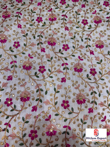 Tissu en polyester brodé de sequins de luxe pour robe de mariée, robe de soirée, vêtements de mode, sur mesure OEM ODM - Product Image 5