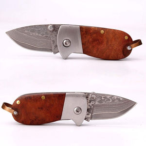 Grand couteau de chasse en acier inoxydable avec manche en bois d'olivier, fourreau martelé, personnalisable OEM, qualité économique - Product Image 4