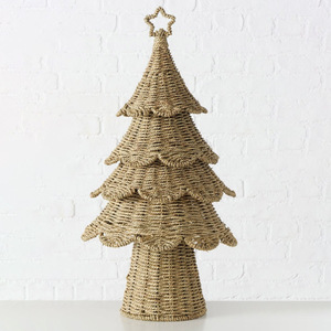 Set of handmade sea grass christmas tree natural seagrass cone trees holiday decoration supplies - Product Image 3