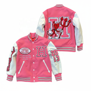 Chaqueta de Béisbol Retro Extra Grande para Hombre, Estilo Urbano Vintage, Chaquetas Varsity Unisex de Alta Calidad con Parches Bordados Personalizados - Product Image 1