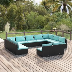 Conjunto de Muebles de Jardín en Negro y Azul Agua - Product Image 1