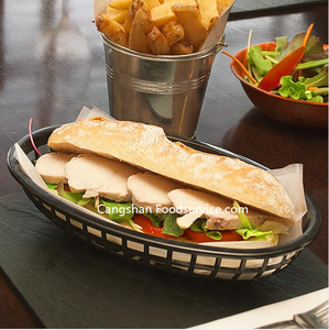 Cesta de Comida Rápida Estilo Americano Ecológica, Cesta de Plástico Ovalada Sólida de PP para Restaurante, Platos y Vajilla Redondos Ovalados FFB - Product Image 5