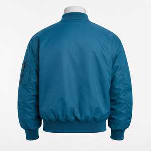 <b>Mens</b> <b>Varsity</b> Oversized <b>Bomber</b> <b>Jacket</b> Premium Fabric Ribbed Trim Relaxed Fit Trendy Design Ideal for College Fashion Streetwear - Product Image 3