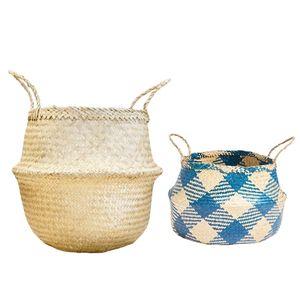 Decorative Handmade SEAGRASS BELLY <b>BASKETS</b> for Plant Pot Cover and Decor, Natural Storage <b>Basket</b> Manufacturer Home Decor - Product Image 1