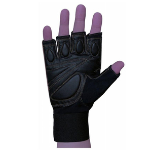 Gants de fitness en cuir pour la musculation, avec support complet du poignet, fermeture à lacets, logo personnalisé, pour hommes et femmes, légers - Product Image 2