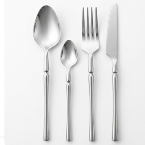 Silver Stainless Steel Flatware <b>Set</b> Durable Mirror Polished Cutlery <b>Dinnerware</b> <b>for</b> Wedding Restaurant Tabletop Rental Cutlery - Product Image 1