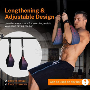 Sangles abdominales antidérapantes en polyester/nylon de haute qualité pour exercices de levage des jambes et musculation – Légères et réglables - Product Image 5