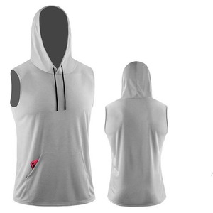 Sudadera Deportiva de Verano sin Mangas con Cierre de Cremallera, 100% Algodón Teñido Liso - Product Image 5