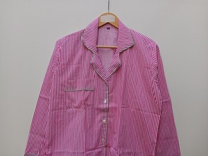 Camiseta de Dormir sin Mangas para Mujer, a Rayas Rosas, Informal, de Algodón Popelín Suave, Ropa de Dormir de Verano, sin Cuello, Corta - Product Image 2