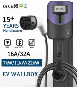 สถานีชาร์จติดผนังคุณภาพสูง 32A OCPP 7kW 11kW 22kW สำหรับรถยนต์ไฟฟ้าในบ้าน ชนิดที่ 2/ชนิดที่ 1/GBT วอลล์บ็อกซ์ ชาร์จ EV - Product Image 1