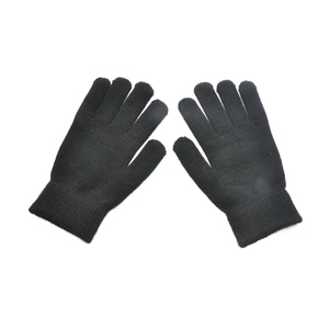 Gants de sport tricotés unisexes en acrylique et coton, couleur unie, haute qualité, personnalisables, pour cyclisme, activités de plein air, hiver, compatibles écran tactile, longueur poignet - Product Image 2