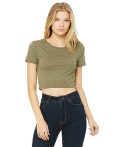 T-shirt court tendance personnalisable en couleur, coupe ajustée et oversize pour femme, col rond, élégant et stylé. - Product Image 4