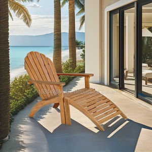 Sillas Luna de Madera de Teca Estilo Europeo, Tumbonas para Exteriores e Interiores, para Hoteles y Villas - Product Image 2