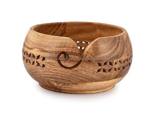 Cuenco de hilo de madera hecho a mano, soporte de hilo de palisandro, caja de almacenamiento de hilo de ganchillo, cuenco de bola de hilo, regalo para cumpleaños de madre - Product Image 2
