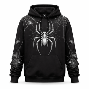 เสื้อฮู้ดดี้ผ้าฟลีซคอตตอน 100% สไตล์สไปเดอร์ สำหรับฤดูหนาว แบบมีฮู้ด  รับผลิตตามสั่ง  โลโก้ดิจิตอล ระบายอากาศได้ดี  ขายส่งจากโรงงานผู้ผลิตเสื้อผ้าบุรุษ - Product Image 1