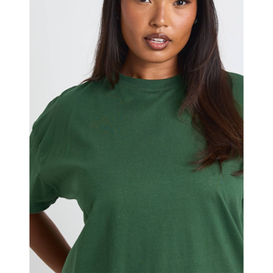 เสื้อยืดโอเวอร์ไซส์แบบกำหนดเอง 250GSM สีพื้นสำหรับฤดูร้อน พิมพ์ลายสกรีน เสื้อกีฬาคุณภาพสูง เสื้อยืดลายกราฟิก เสื้อเจอร์ซีย์ผ้าฝ้ายสำหรับผู้หญิง - Product Image 3