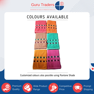 Professional Manufacturer & Exporter Selling High Standard Quality Polycotton Bath <b>Towels</b> with Antimicrobial Border Design - Product Image 5